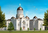 Проект Дома Милосердия, вид на храм свт. Василия Великого