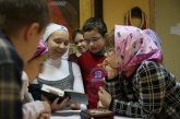 Учащиеся средних классов детского отделения. Преподаватель  Александра Сергеевна Курчакова