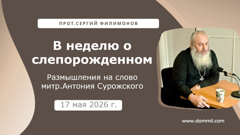 17 мая 2026 г. В неделю о слепорожденном